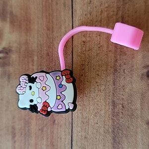 Cat Cake Silicone 10mm/0.4 in Straw Topper Cap Accessory